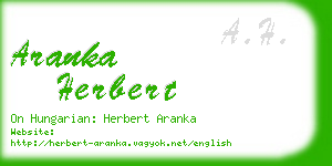 aranka herbert business card